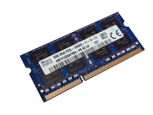 HYNIX HMT41GS6AFR8A-PB 1X 8 GB PC3L-12800S-11-12-F3 DDR3L-1600 MHz ...