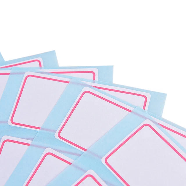 Self Adhesive Label 12Sheets Blank Sticker Note Bar Sticky Writable Name Sti BII