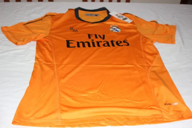 Camiseta Oficial Del Real Madrid Marca Del Club Talla L Publicidad Fly Emirates