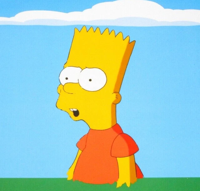 BART SIMPSON 1990'S - FOX WALT DISNEY Original Simpsons Production CEL