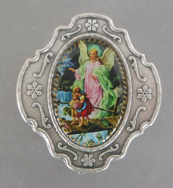 Schatulle Engel mit Kinder Dose 4cm x4,5 cm für Rosenkranz Metall, Verarbeitung
