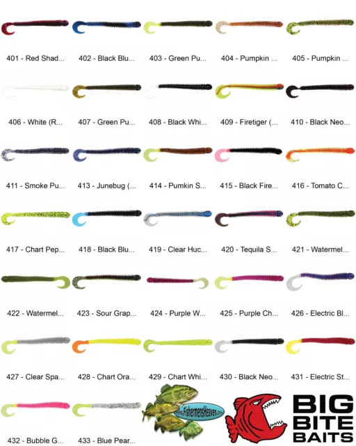 BIG BITE BAITS Ring Disc Worm (RW) Pick Any 33 Colors 4 Inch Soft Plastic  Lures $8.99 - PicClick