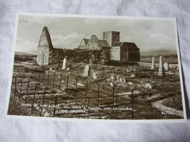 K027 - TOMBS of The KINGS ~ St ORAN'S CHAPEL & CATHEDRAL Isle of Iona POSTCARD