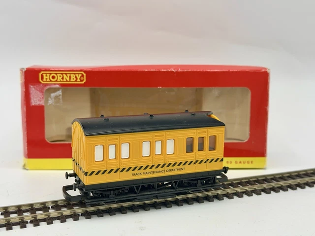 HORNBY R.296 TRACK Cleaning Coach Track Maintenance Dep. OO Gauge Boxed ...