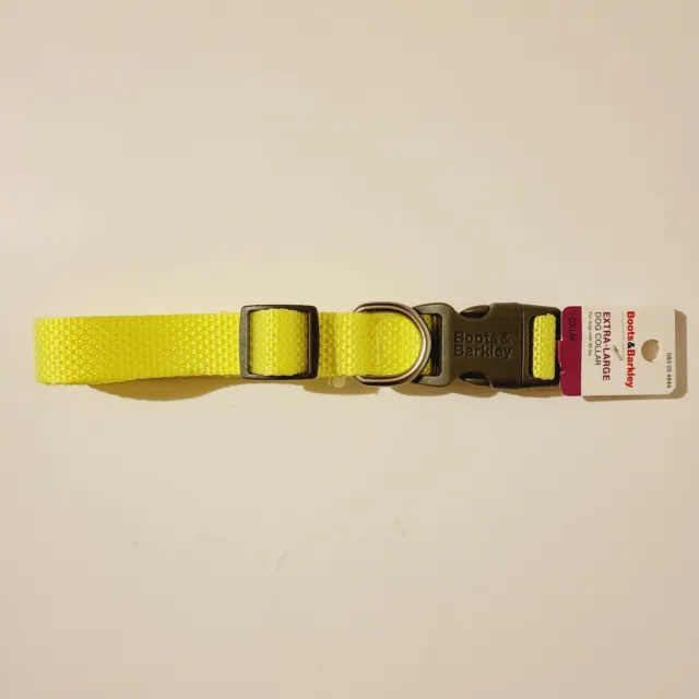 Boots Barkley Dog Collar Bright Neon Safety Yellow High Visibility Size Large