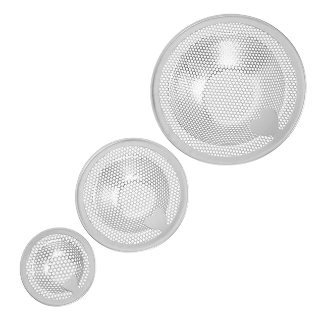 3 pz filtro scarico acciaio inox lavandino scarico copertura Silver