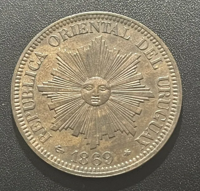 Uruguay 1869A 4 Cent Coin