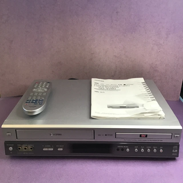 TOSHIBA DVD PLAYER VHS Video Cassette Recorder VCR Combo Deck SDV280U