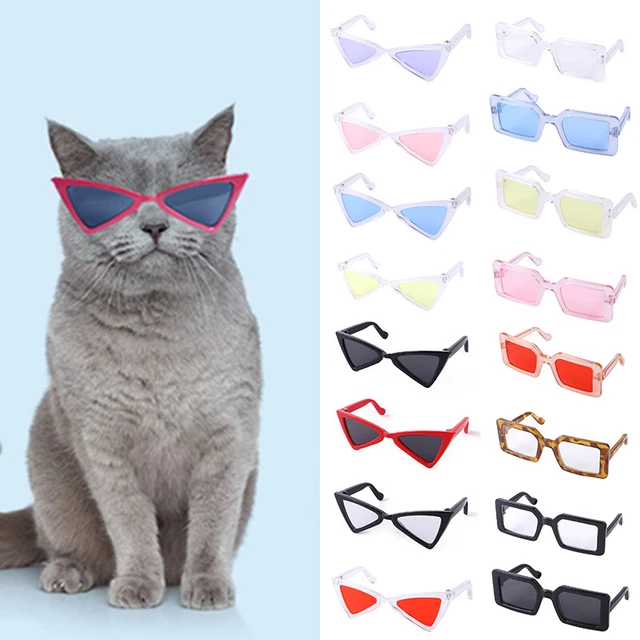 Adorable Animal Chat Lunettes de Compagnie Triangle Soleil Chaton Amusant Fête #