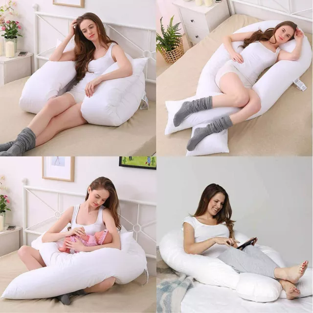 V Pillow Comfort U Pillow Full Body Maternity Pregnancy Support & Case 9Ft/12 FT