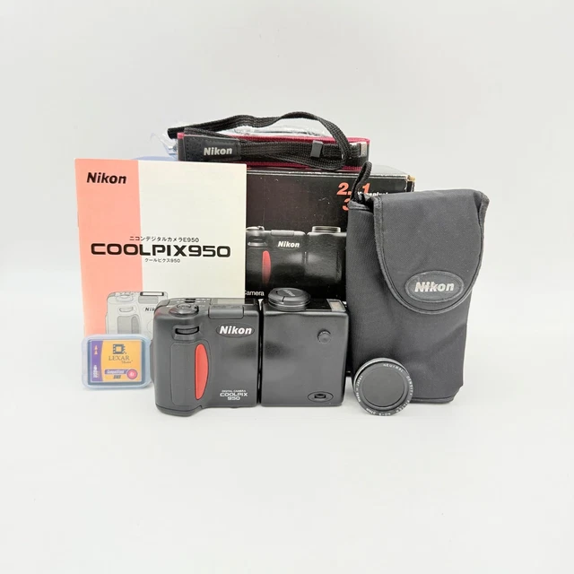 Nikon COOLPIX 950 元箱•取説•単三電池•CFカード(0715) NIKON COOLPIX 950 Caja Original Manual Pilas AA Tarjeta CF Probada