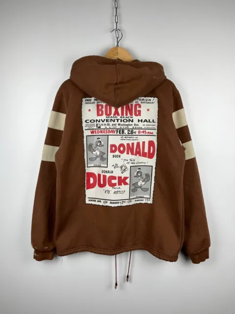 Vintage JC de Castelbajac Donald Duck Disney Zip Hoodie Size fits to XL-XXL