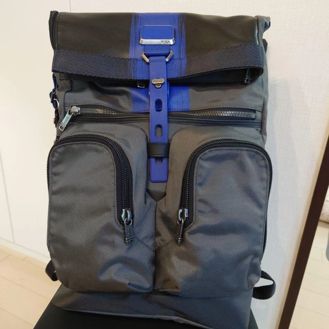 TUMI Alpha Bravo LONDON ROLLTOP, JP exclusive, grey 17.7x13.4x5.5" nylon/leather