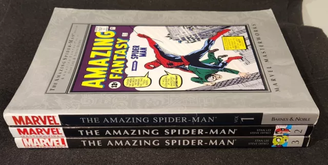 Marvel Masterworks MMW Amazing Spider-Man Lot of Volumes 1-3 (1,2,3) Free S/H