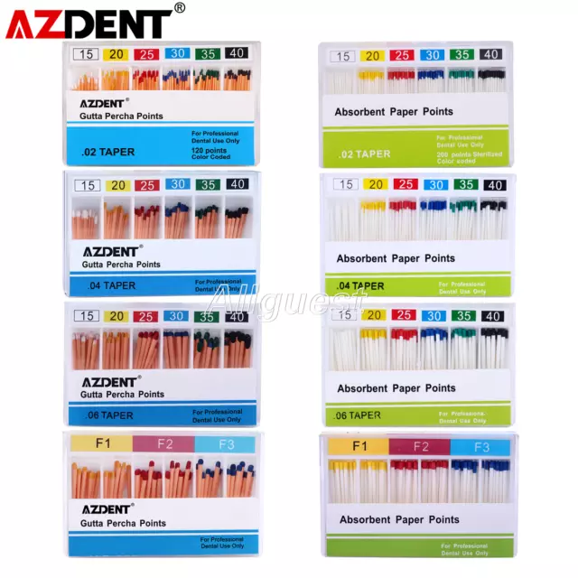 AZDENT Dental Gutta Percha Points/Absorbent Paper Points Endodontic Root Canal