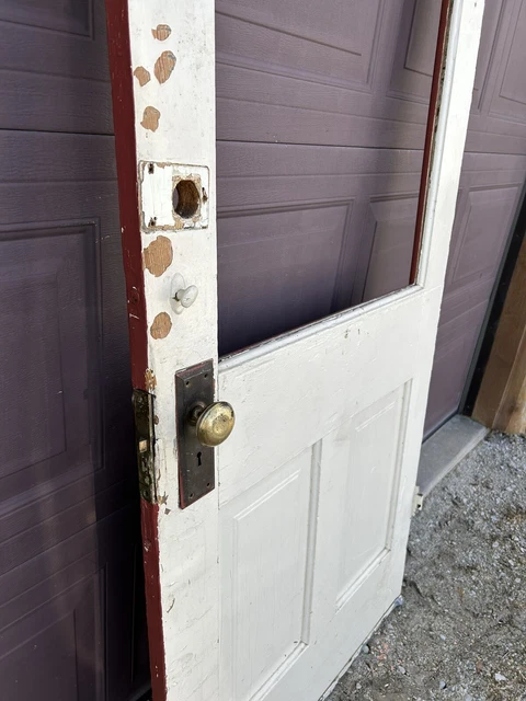 Antique Vintage Wood Entry Door 12