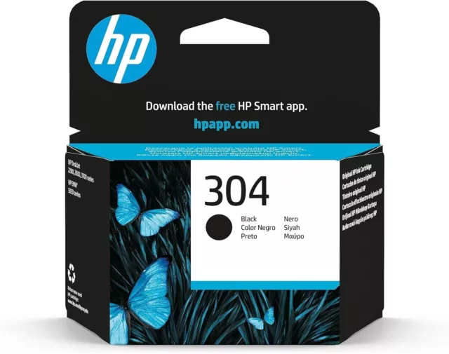 HP 304 Nero Cartuccia a Getto d'Inchiostro - N9K06AE#ABE PER STAMPANTE ORIGINALE