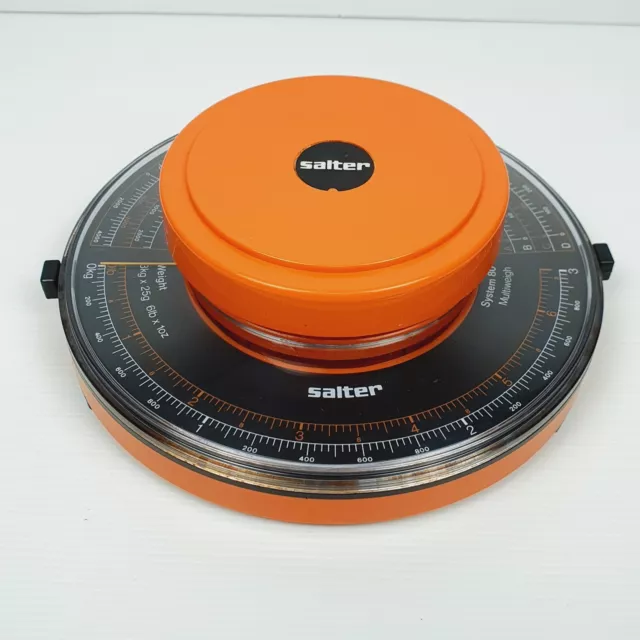 Vintage SALTER 321 Kitchen Scales Collectable Orange 1970's