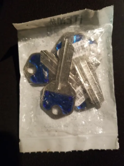 Hillman, KW1, Key Blank, Color Plus Blue (Bag of 5) kwikset keys