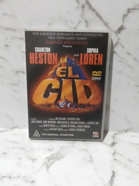 EL CID Heston Loren Movie DVD Region 4 PAL