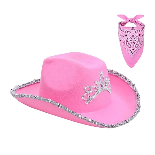 Western Cowboy Cowgirl Hat Sequin Props Party Favors Holiday Fancy Dress Neat