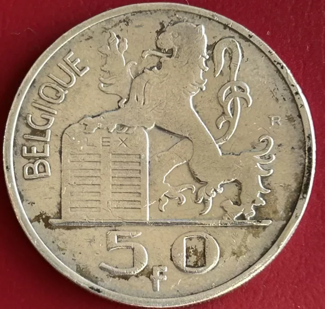 Belgien - 50 Franken 0,835 Silbermünze (Französisch) - 1948 (GY49) 2