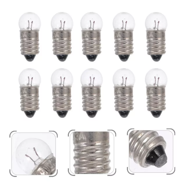 50 Pcs Flashlight Bulb Glass Landscape Bulbs Spiral Candle Mini