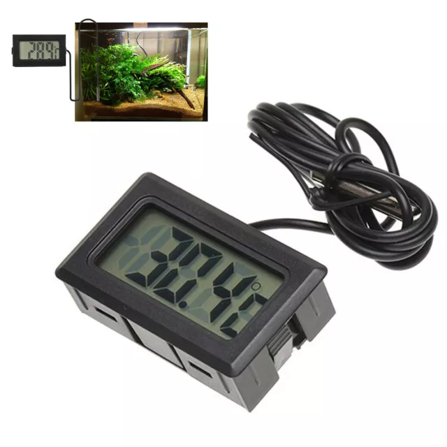 Digital LCD Thermometer Temperature Meter Gauge with Waterproof Sensor Probe UK