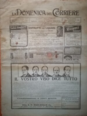 DOMENICA DEL CORRIERE N 12 /1927 SALTO DEL TRENO A DEMAREST/ SINIGO ALTO ADIGE 