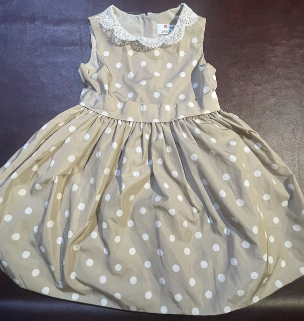 Jason Wu Neiman Marcus Target Girls Summer Dress Size 4 Beige/ Tan Polka Dot Jason Wu Neiman Marcus Target Girls Summer Dress Size 4 Beige/ Tan Polka Dot