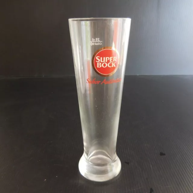 Verre bière cristal 25CL CERVEJA Super Bock SABOR AUTENTICO Espagne N6231