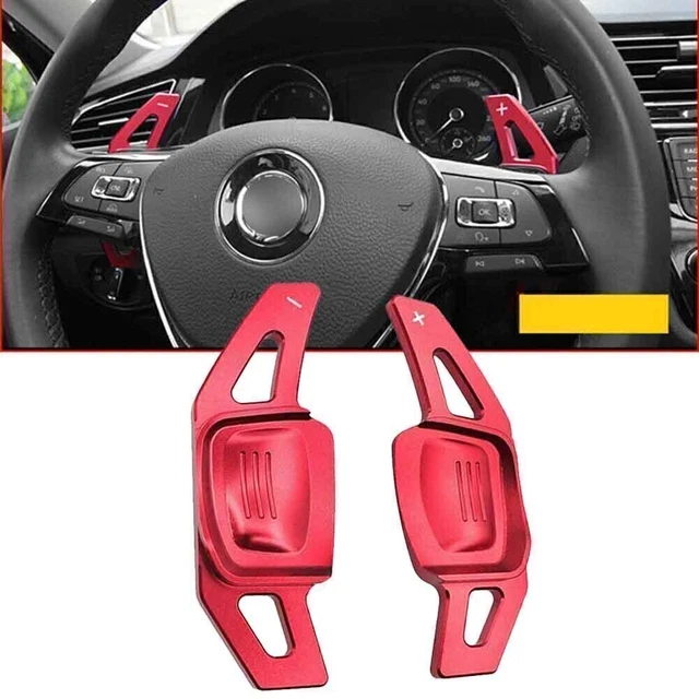 Per VW Passat B8 Tiguan Golf 7 MK2 MK7 volante rosso pagaia cambio shift paddle