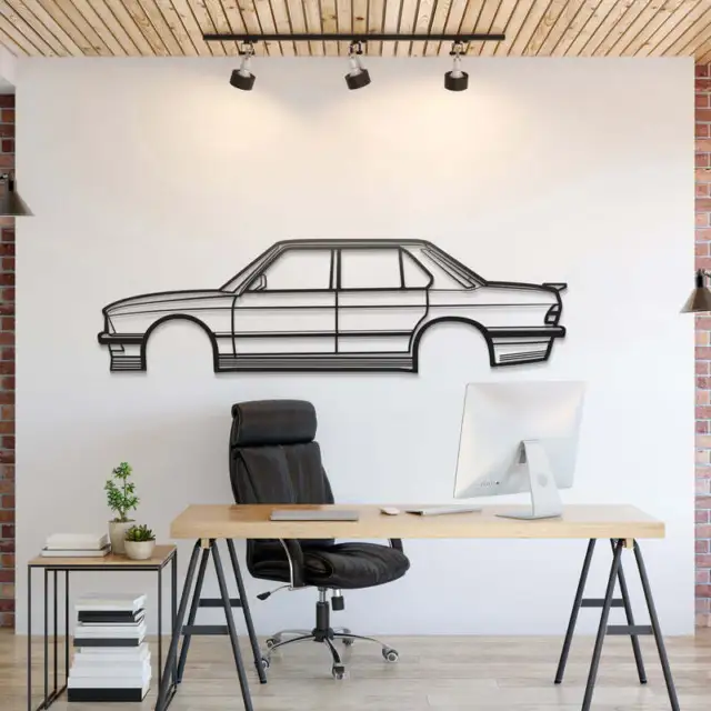 Wall Art Home Decor 3D Acrylic Metal Car Auto Poster USA Silhouette 1983 E28 M5