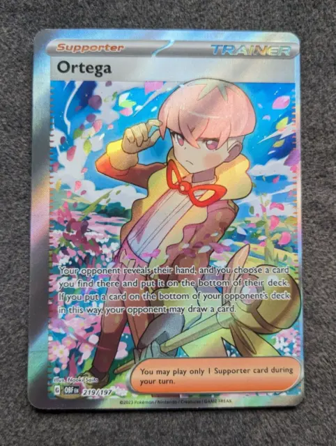 Ortega - Ultra Rare Full Art - 219/197 - SV03 Obsidian Flames - Pokemon *Miscut*