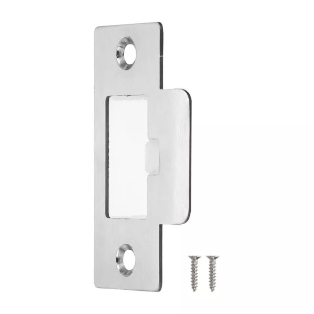 70mm x 39.5mm 201 Stainless Steel Door Latch Deadbolt Strike Plate, Silver