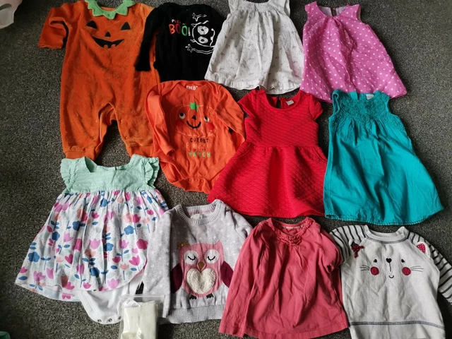 11 X Baby Girls Clothes Bundle. 9-12 Months