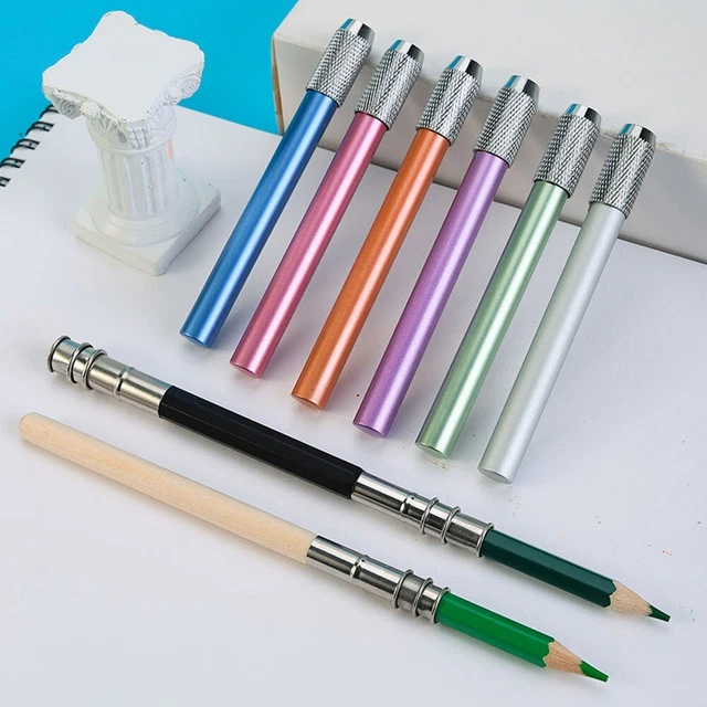 MAKE YOUR PENCILS Last Longer with Metal Sketch Pencil Extender Lightweight £3.74 PicClick UK