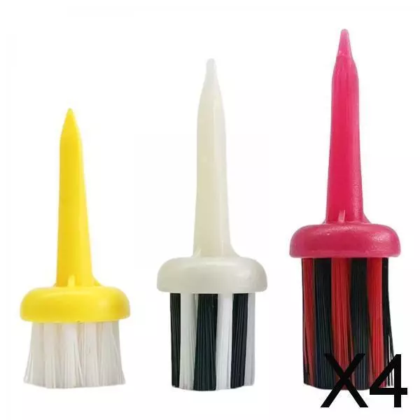 4X Golf Tee Brush Type Plastic for Low Resistance Golf Accessory 3 Colors