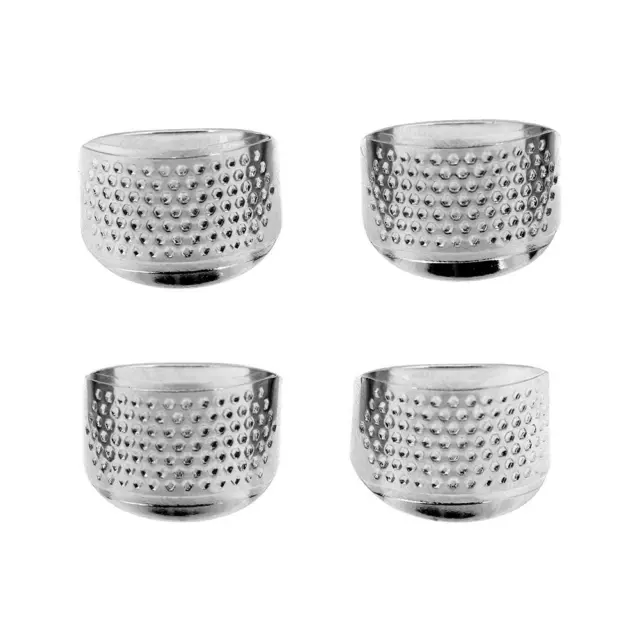 4pcs/bag Metal Finger Sleeve Adjustable Thimble Ring Handmade Sewing Accessories