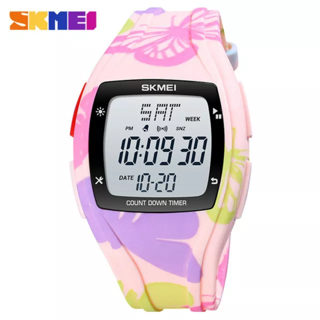 SKMEI Women Watches Lovely Pink Watch for Girls Ladies Digital Sport Wristwatch