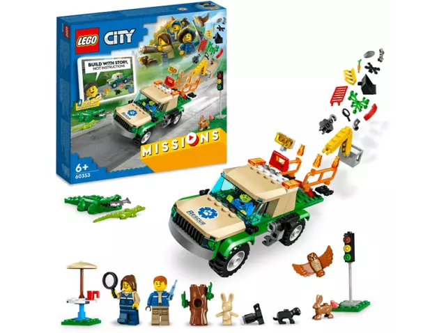 LEGO City 60353 Tierrettungsmissionen Bausatz, Mehrfarbig Neuware