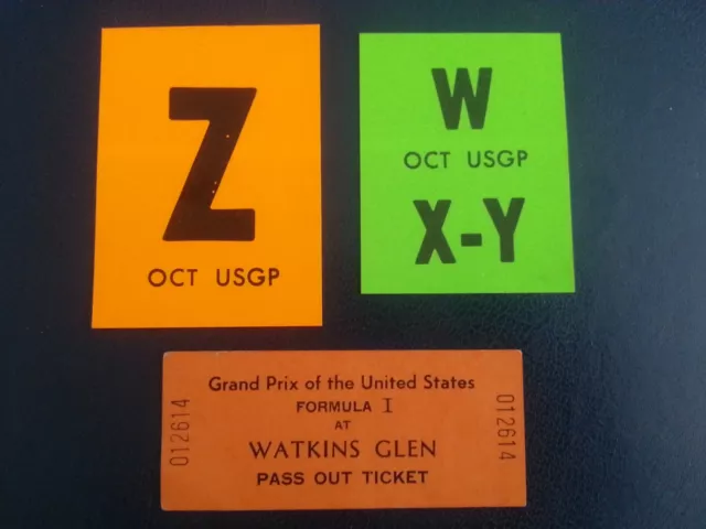 Us Us Gran Premi Permessi/Pass Watkins Glen Anni '70 - Formula 1 (F1)