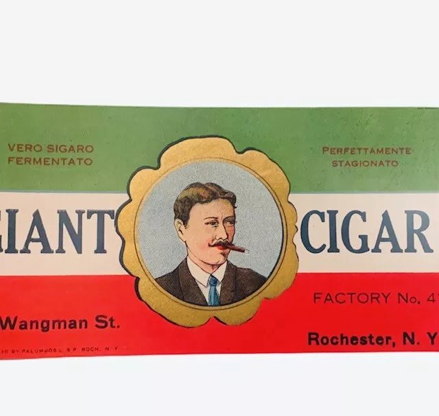 Cigar Label vtg paper ephemera advertising smoking Giant Rochester New York NY 5