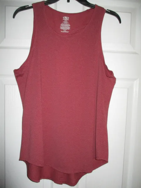Athletic Works Women's Active Tank Top Tie Back Size M (8-10) Red Textured