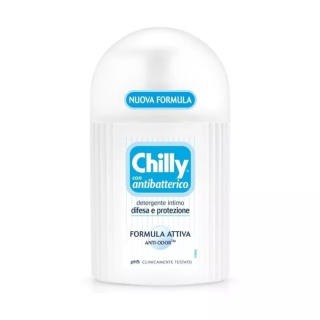 6 Pz Chilly Detergente Intimo Gel 200Ml New Antibatterico