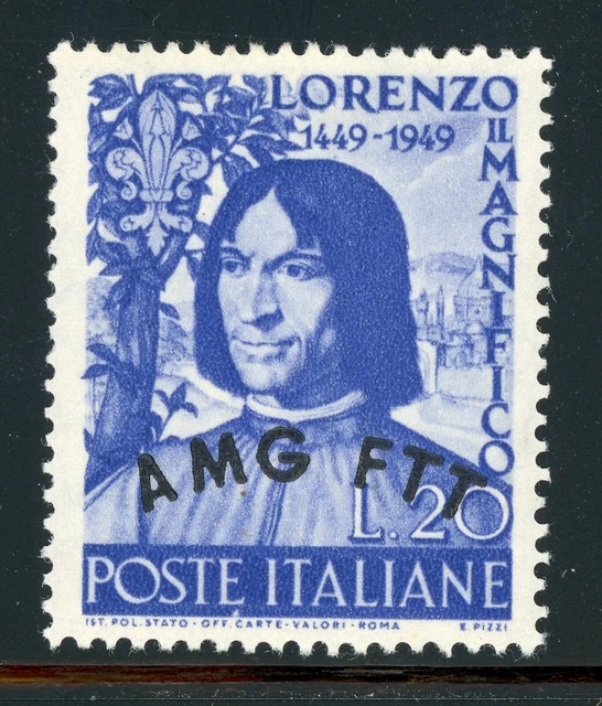 AMG-FTT Trieste MNH: Scott #50 20L Lorenzo de MEDICI CV$16+