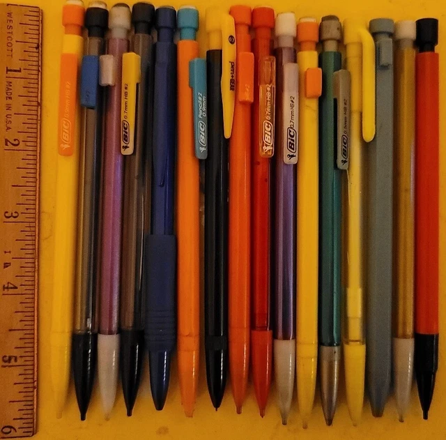 Lot of 16 mechanical pencils - various brands - mainly Bic