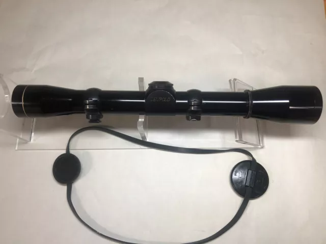 Vintage Leupold M8-4x Gold Ring Scope,1”,Gloss,Duplex W/Rings & Lens covers,USA. Vintage Leupold M8-4x Gold Ring Scope,1”,Gloss,Duplex W/Rings & Lens covers,USA.
