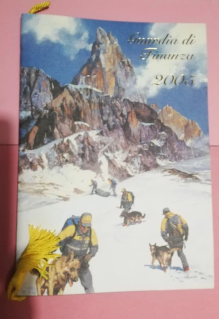 Calendario storico Guardia di Finanza 2005, originale.