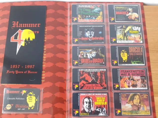 Ssc Hammer Studios 40 Years Of Horror Set Mint Phonecards Dracula Frankenstein
